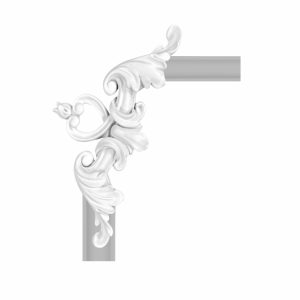 Decorative corner for moldings (12 x 12 cm)