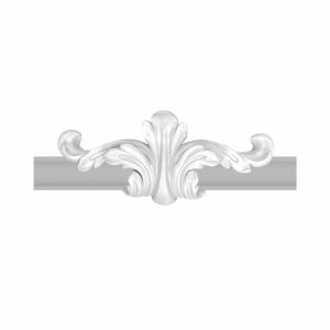 Inlay-accessory with ornament for wall moldings (12 x 5.4 x 2 cm)