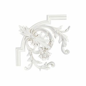 Decorative corner for mouldings (38.3 x 38.3 x 3.6 cm)