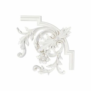 Decorative corner for mouldings (38.3 x 38.3 x 3.6 cm)