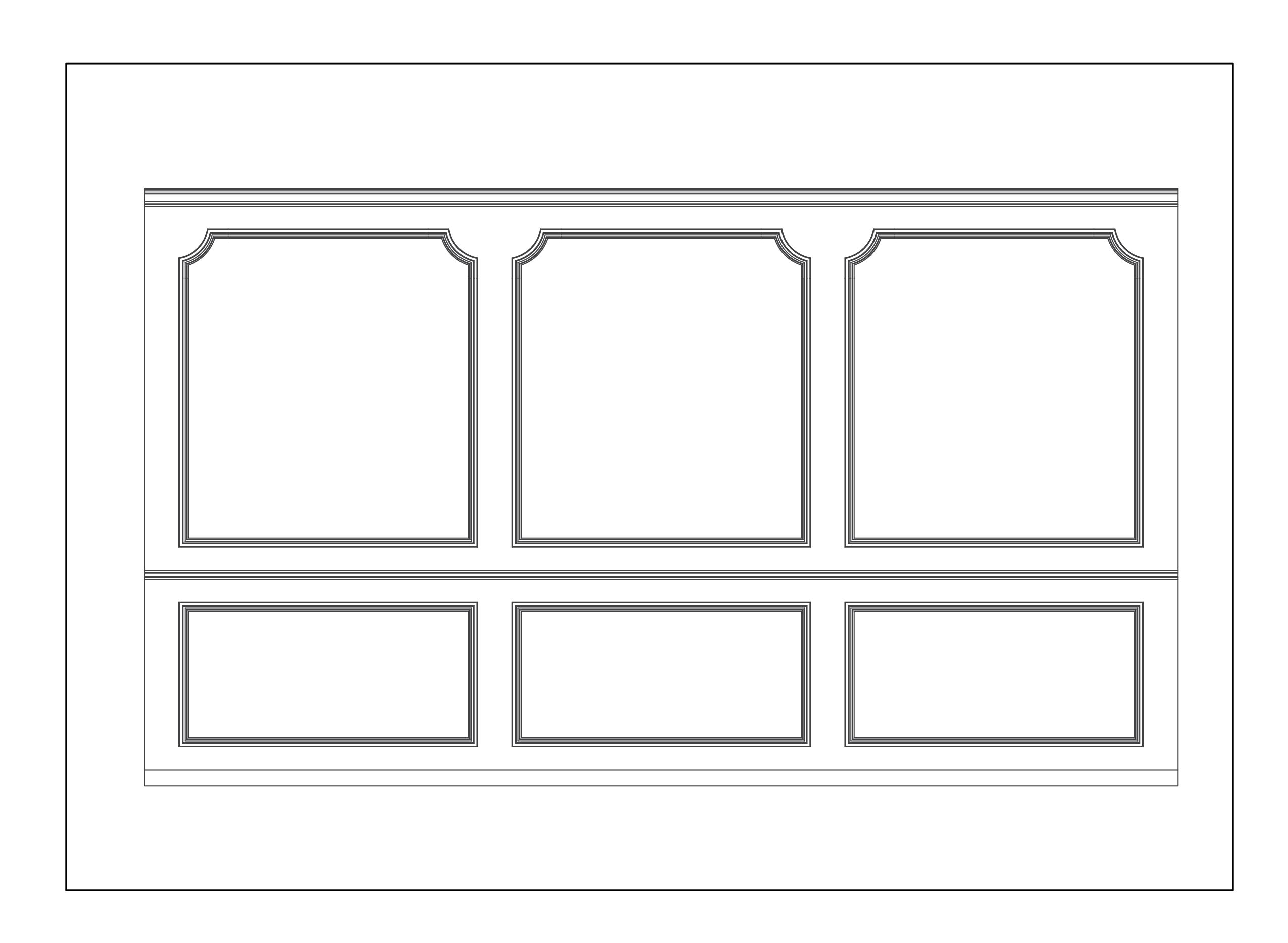 Techninių brėžinių 2D sukūrimas 1 sienai/1 lubos Economic level