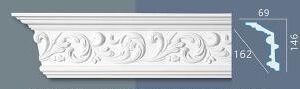 Juosta kampinė luboms ir sienoms su ornamentu14,6 x 6,9 x 240 cm