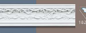 Juosta kampinė luboms ir sienoms su ornamentu 13,4 x 12,5 x 240 cm