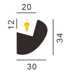 Juosta sienoms su LED PCR-6111