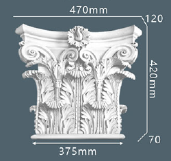 Piliastro Kapitelis Korintiškasis (47,0 x 42,0 x 12,0 cm)
